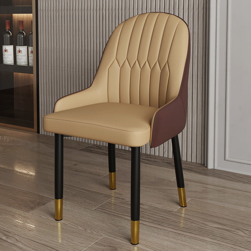 Ensemble de chaises scandinaves en métal, avec bras arrière solide, chaise de cuisine et de salle à manger