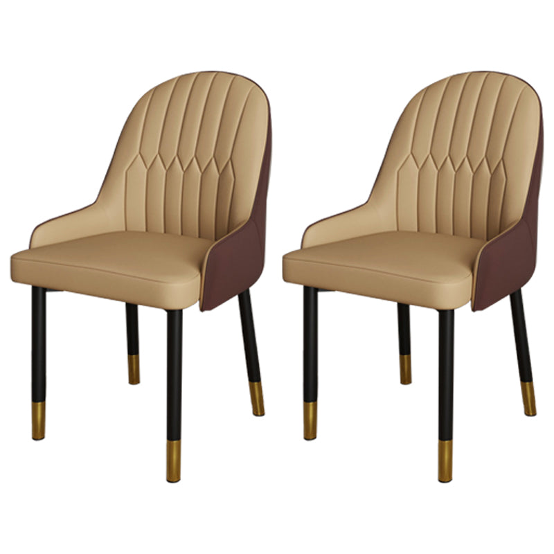 Ensemble de chaises scandinaves en métal, avec bras arrière solide, chaise de cuisine et de salle à manger