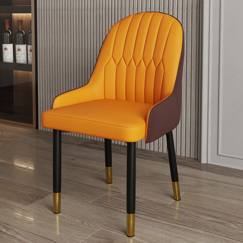 Ensemble de chaises scandinaves en métal, avec bras arrière solide, chaise de cuisine et de salle à manger