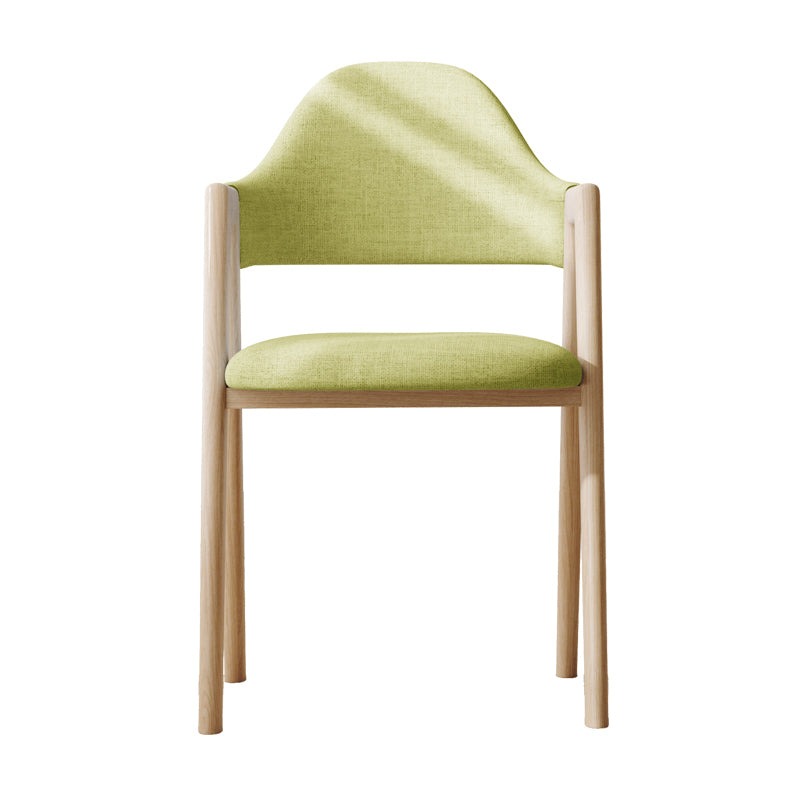 Fauteuils de salle à manger modernes, fauteuil rembourré à dossier ouvert avec pieds en métal