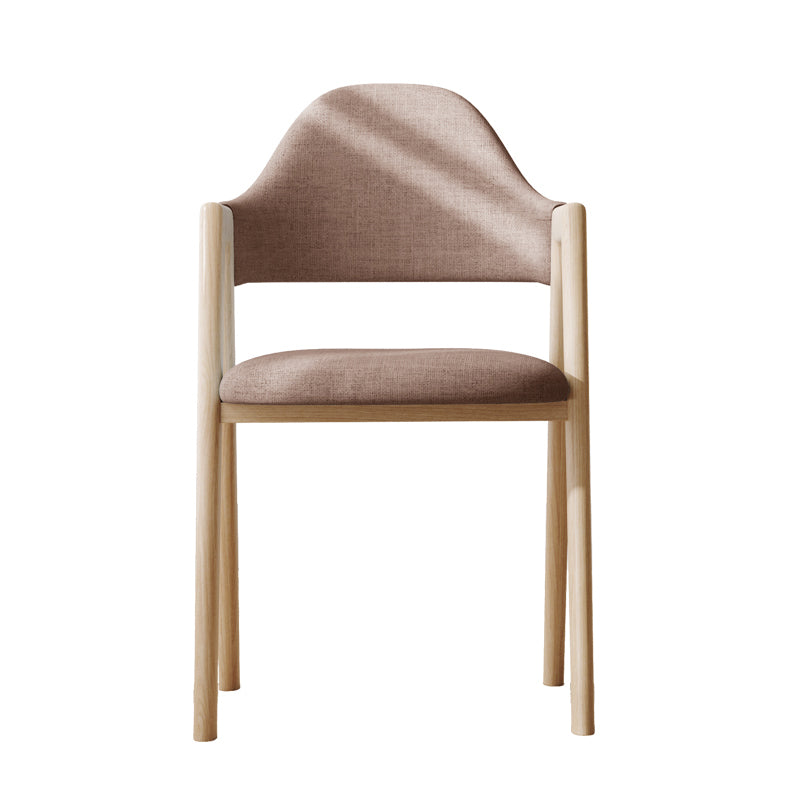 Fauteuils de salle à manger modernes, fauteuil rembourré à dossier ouvert avec pieds en métal