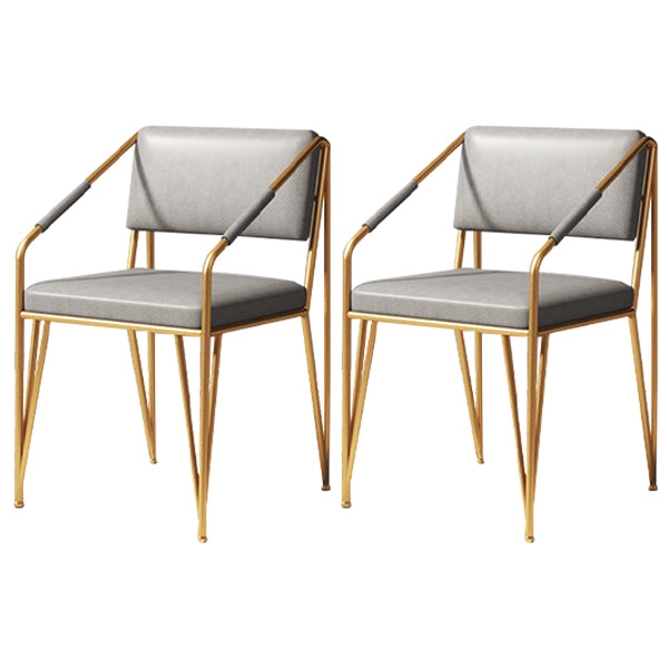 Sillas de metal de estilo escandinavo Silla auxiliar de cocina con respaldo abierto (juego de 2)