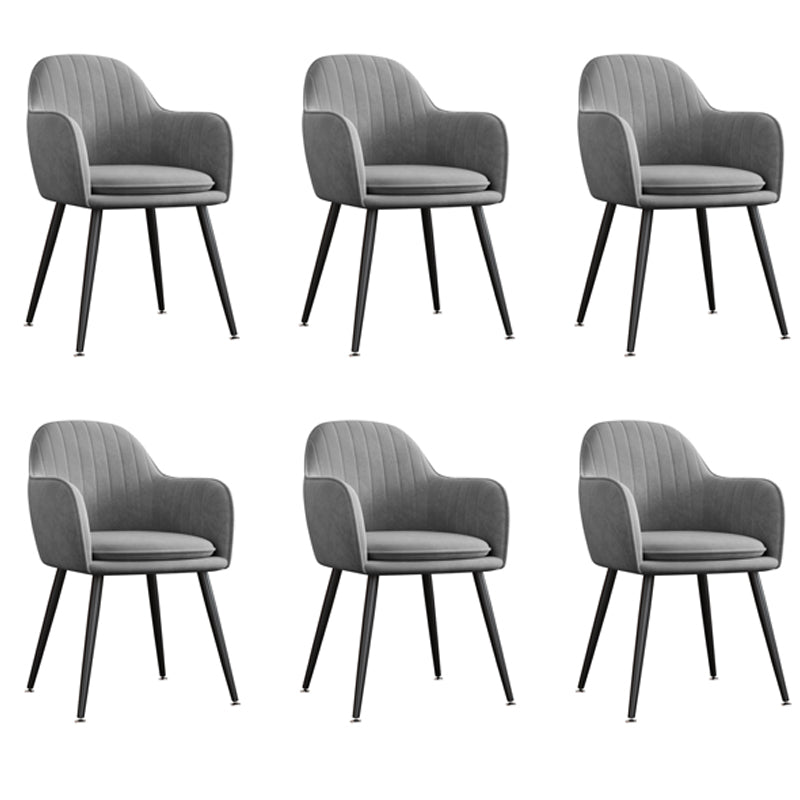 Sillón tapizado de terciopelo para comedor, sillón con respaldo sólido y patas de metal