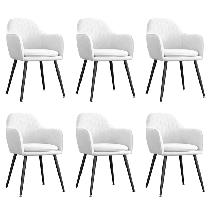 Sillón tapizado de terciopelo para comedor, sillón con respaldo sólido y patas de metal