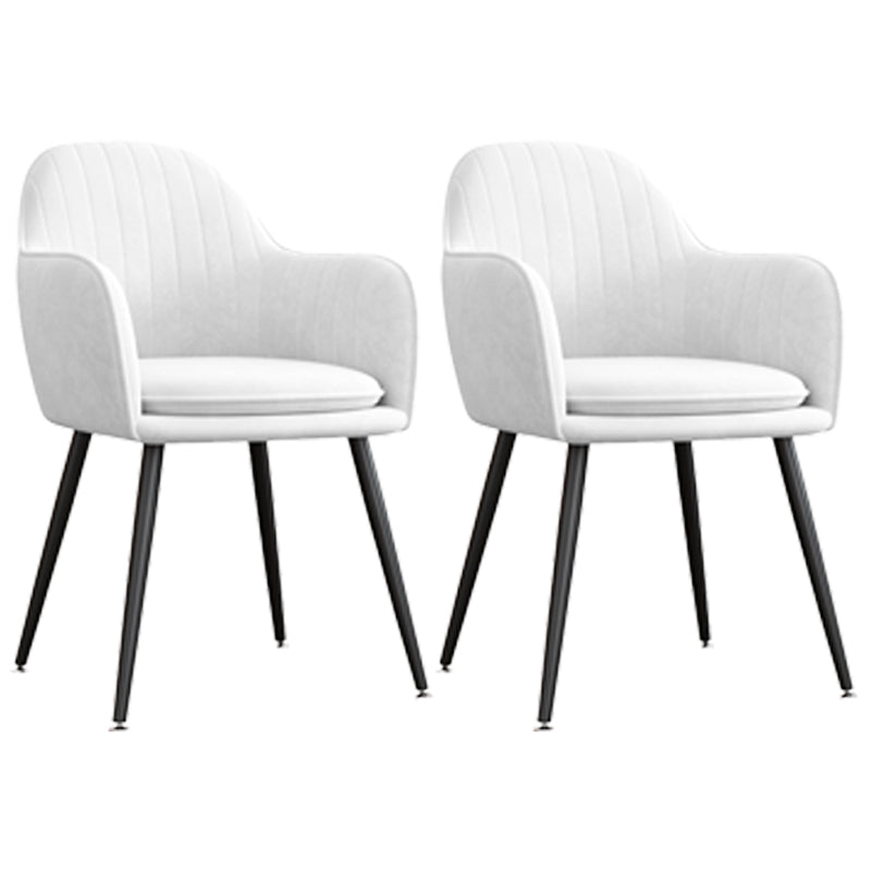 Sillón tapizado de terciopelo para comedor, sillón con respaldo sólido y patas de metal