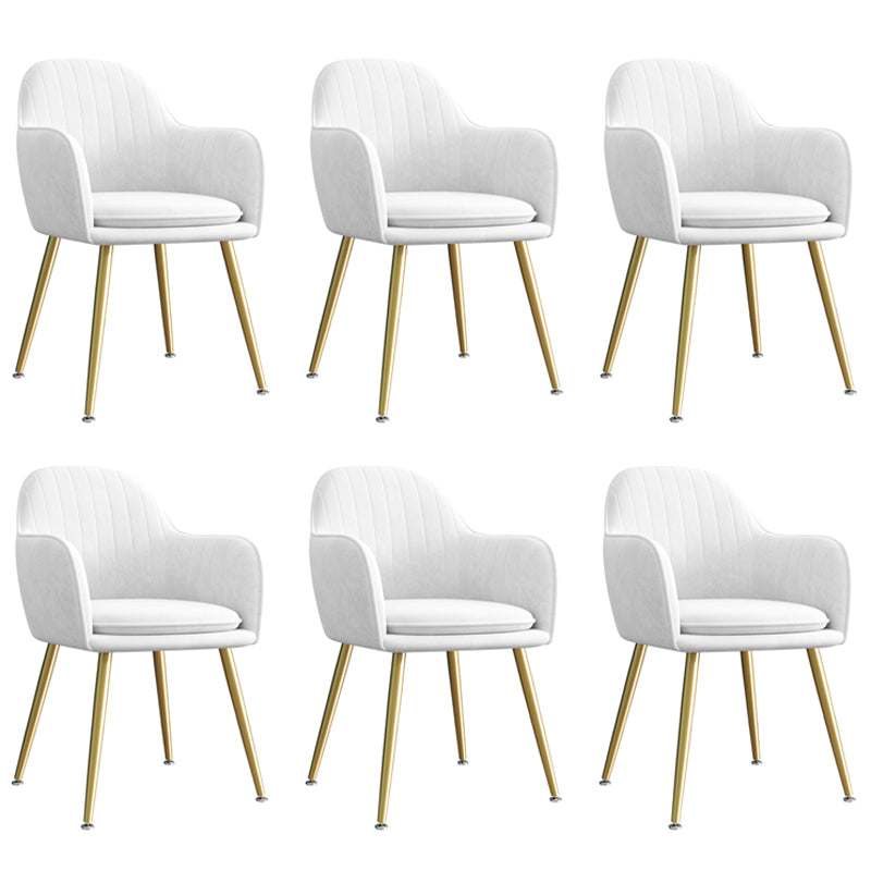 Sillón tapizado de terciopelo para comedor, sillón con respaldo sólido y patas de metal