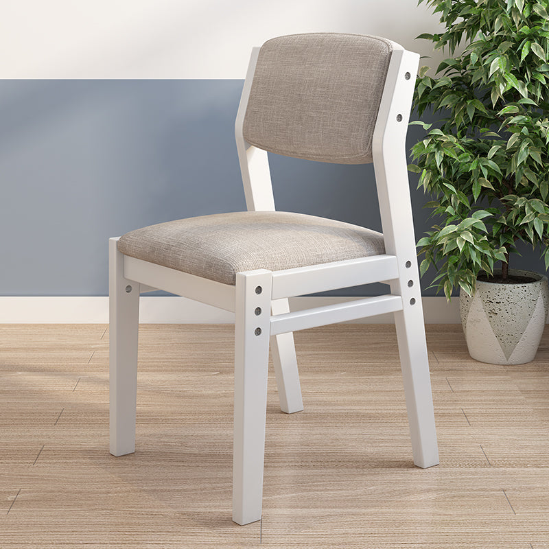 Chaise en bois intérieure et extérieure moderne, chaise simple de salle à manger à dossier ouvert sans accoudoirs