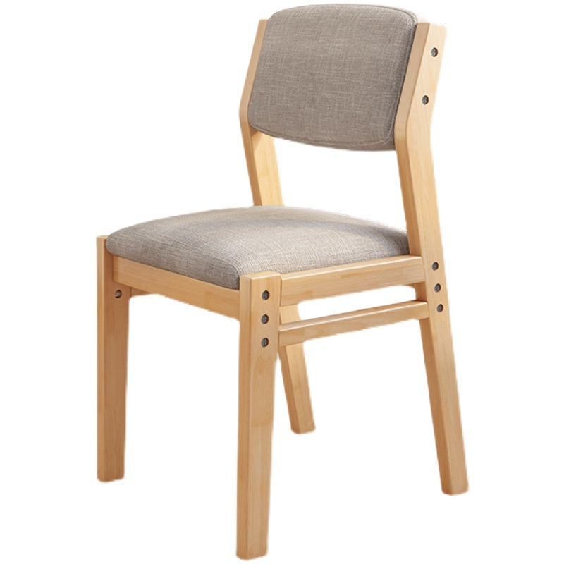 Inicio Silla de madera moderna para interiores y exteriores, silla individual de comedor con respaldo abierto sin brazos