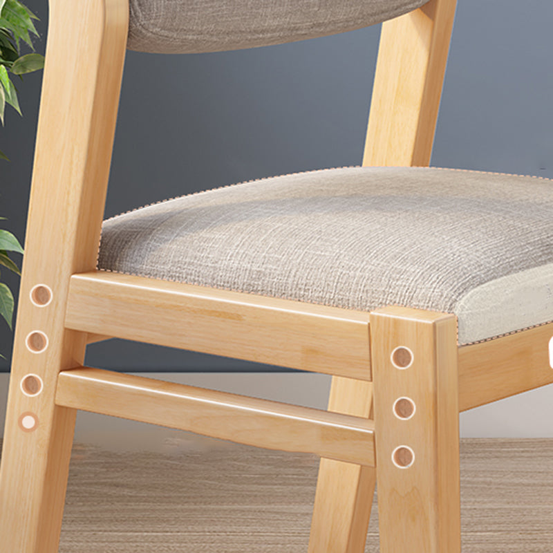 Chaise en bois intérieure et extérieure moderne, chaise simple de salle à manger à dossier ouvert sans accoudoirs