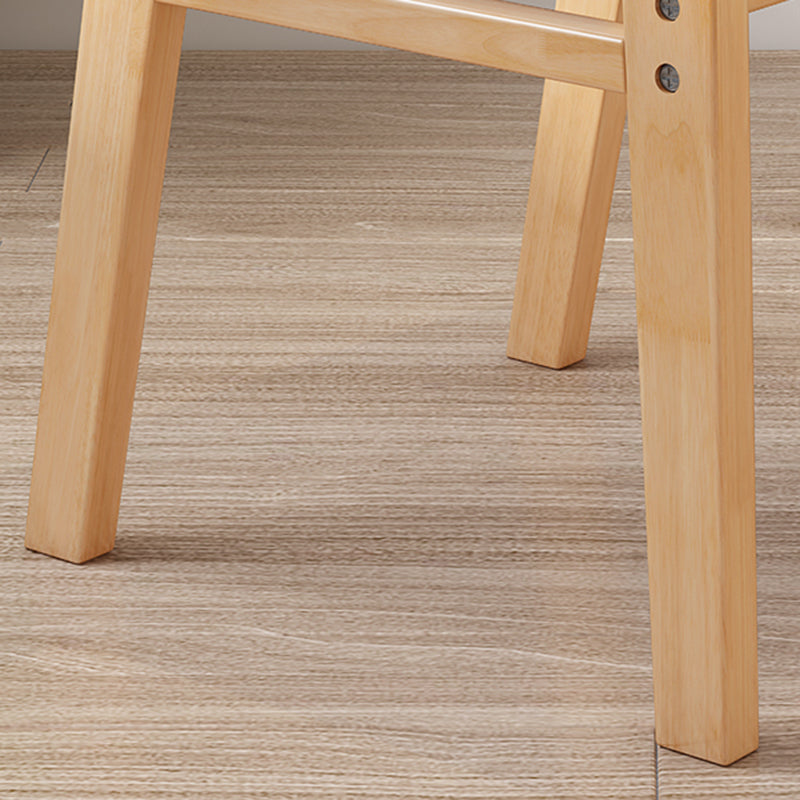 Inicio Silla de madera moderna para interiores y exteriores, silla individual de comedor con respaldo abierto sin brazos