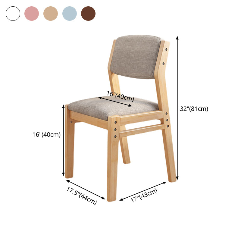 Inicio Silla de madera moderna para interiores y exteriores, silla individual de comedor con respaldo abierto sin brazos