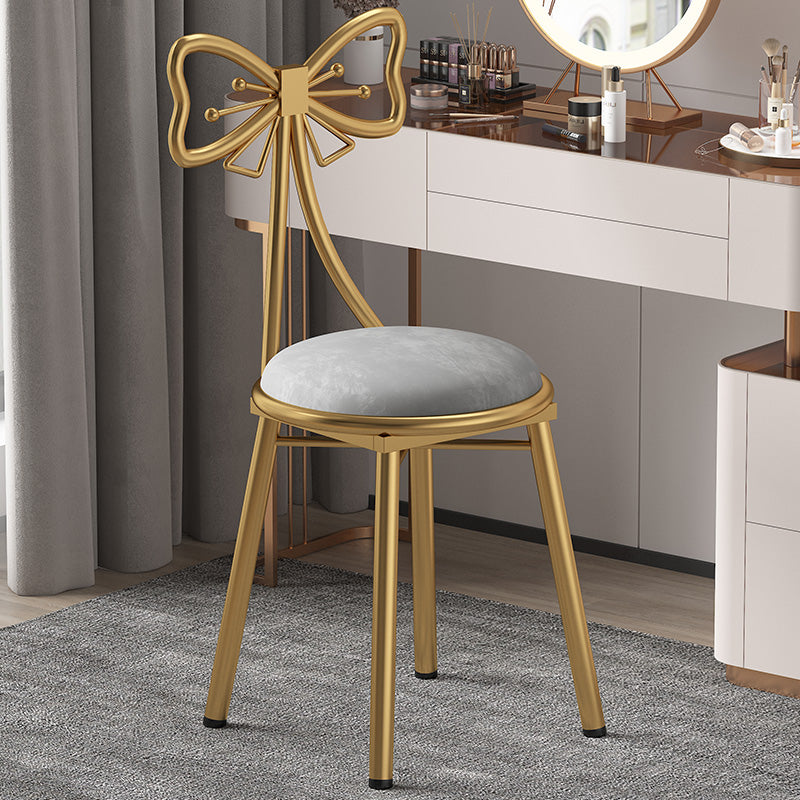Chaise de salle à manger sans accoudoirs rembourrée de style scandinave, chaise simple à dossier ouvert