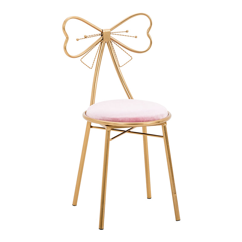 Chaise de salle à manger rembourrée de style scandinave, chaise simple sans accoudoirs à dossier ouvert
