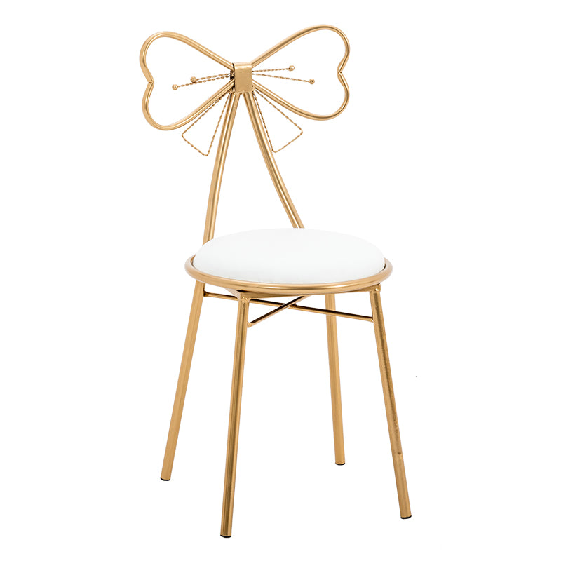 Chaise de salle à manger rembourrée de style scandinave, chaise simple sans accoudoirs à dossier ouvert