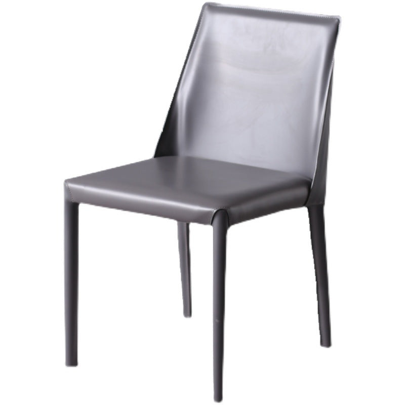 Designer -Sattel Leder Home Side Stuhl Parsons Mattes Finish Essstuhl (2)