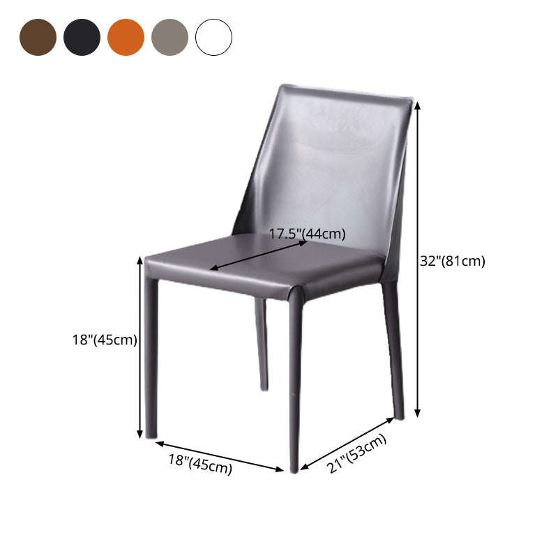 Designer -Sattel Leder Home Side Stuhl Parsons Mattes Finish Essstuhl (2)