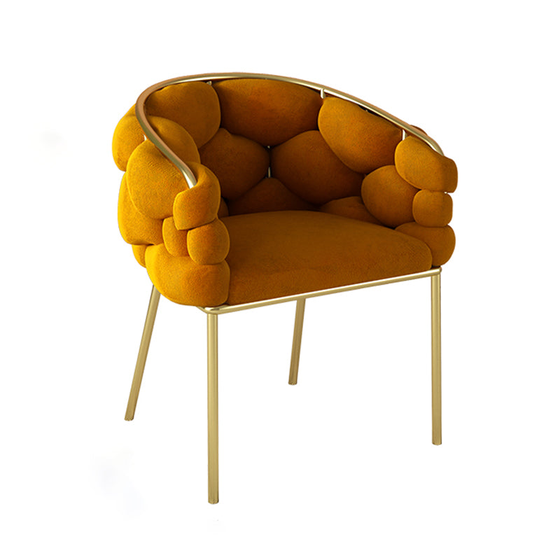 Chaise de salle à manger rembourrée de style scandinave, chaise simple sans accoudoirs à dossier solide