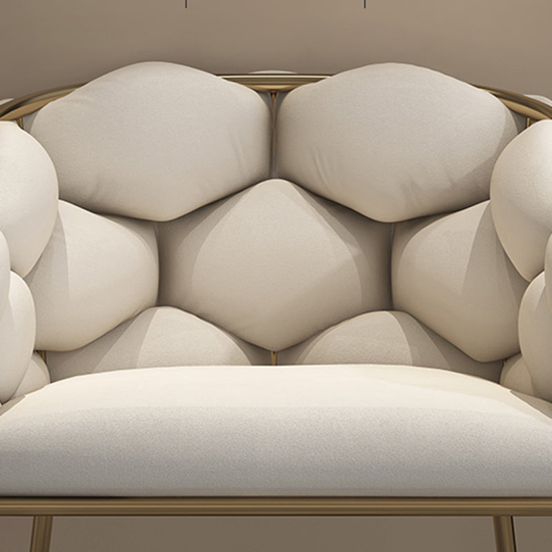 Chaise de salle à manger rembourrée de style scandinave, chaise simple sans accoudoirs à dossier solide