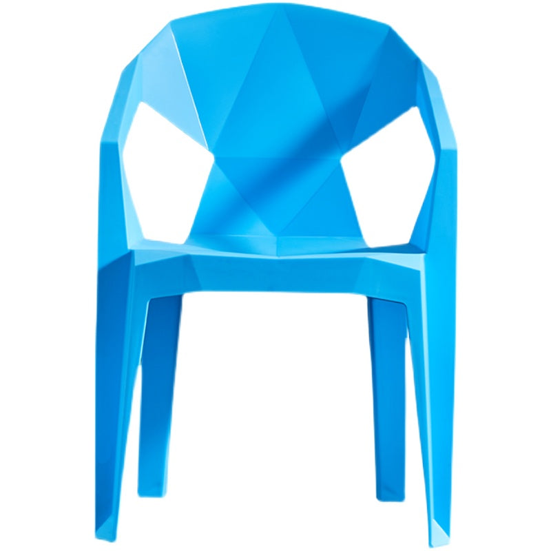 Chaise latérale empilable à dossier à lamelles de style moderne, fauteuils de salle à manger en plastique pour usage domestique