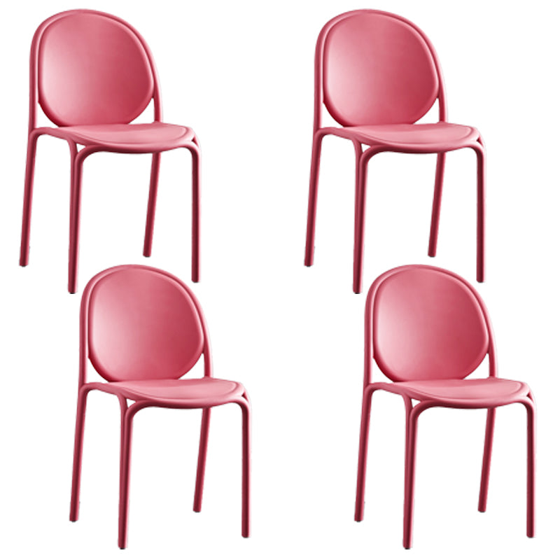 Silla sin brazos de plástico de estilo escandinavo, respaldo sólido, sillas laterales