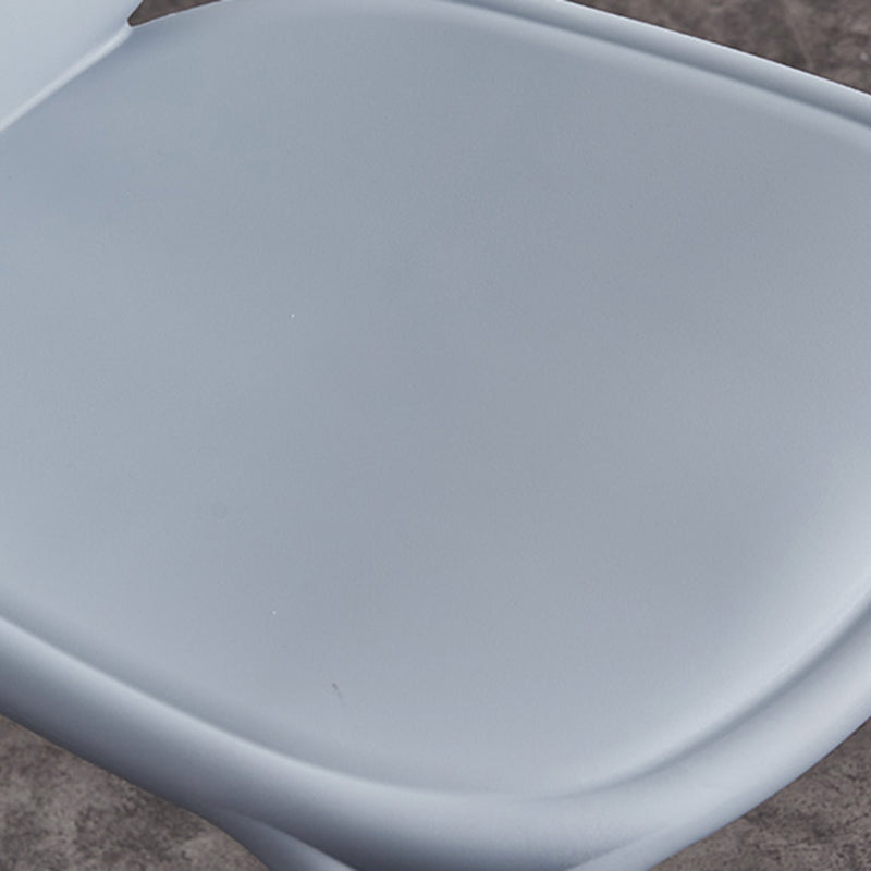 Silla sin brazos de plástico de estilo escandinavo, respaldo sólido, sillas laterales