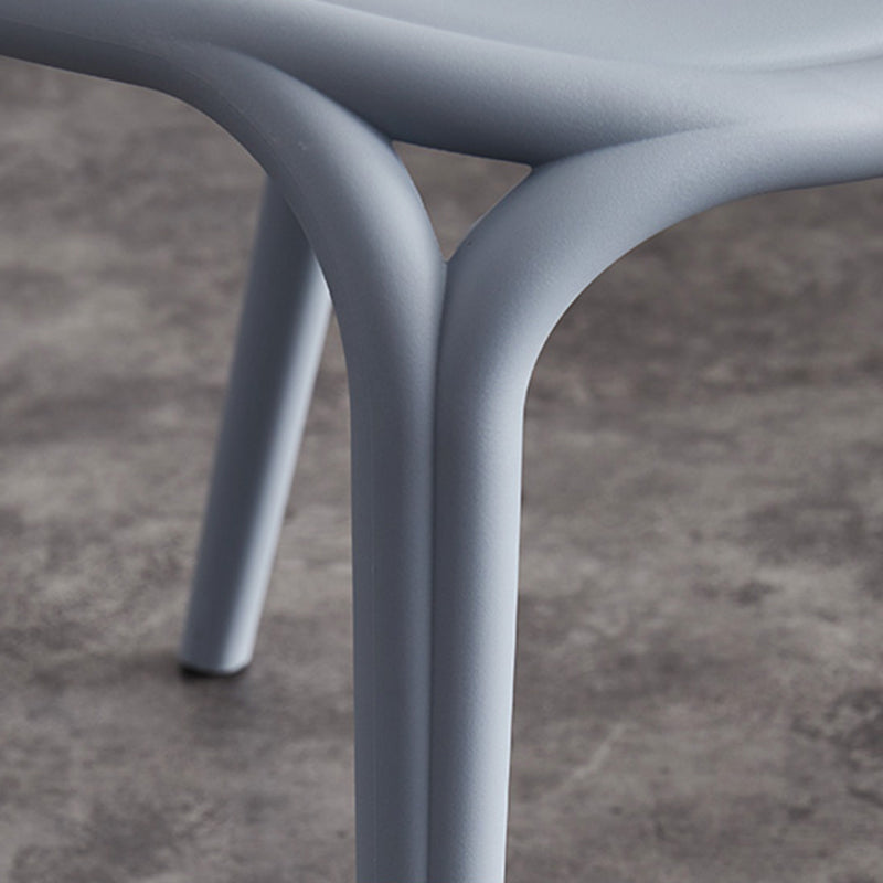 Silla sin brazos de plástico de estilo escandinavo, respaldo sólido, sillas laterales