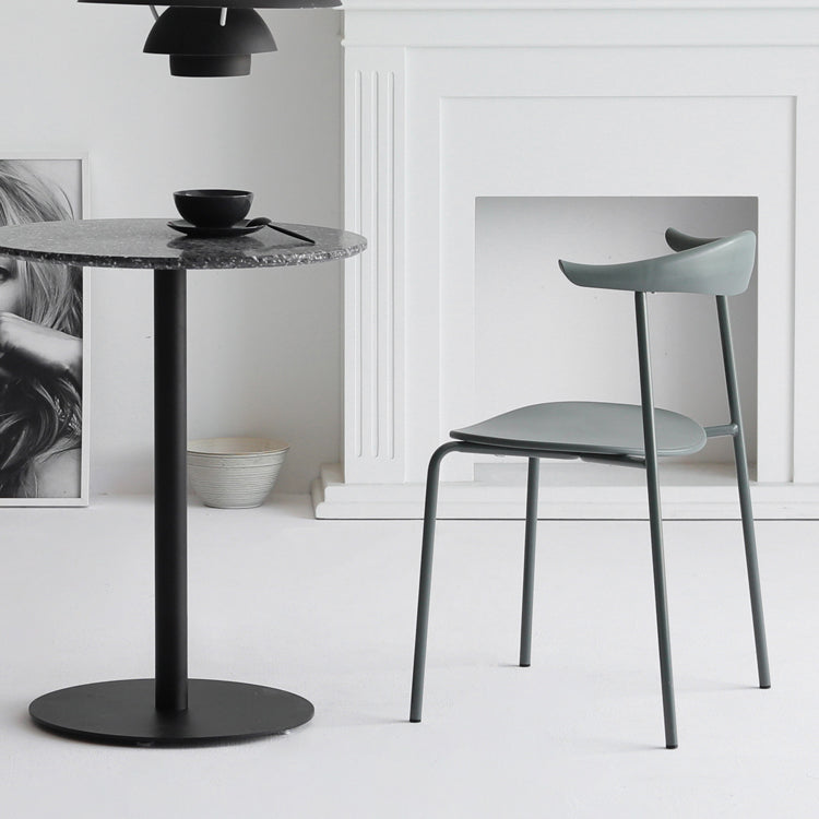 Minimalistische stijl Open achterkant Dining Side Chair Less Dining zijstoel voor huis (set van 2)