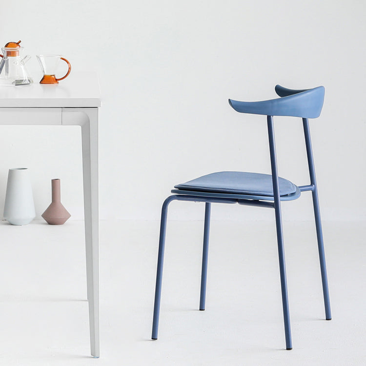 Minimalistische stijl Open achterkant Dining Side Chair Less Dining zijstoel voor huis (set van 2)