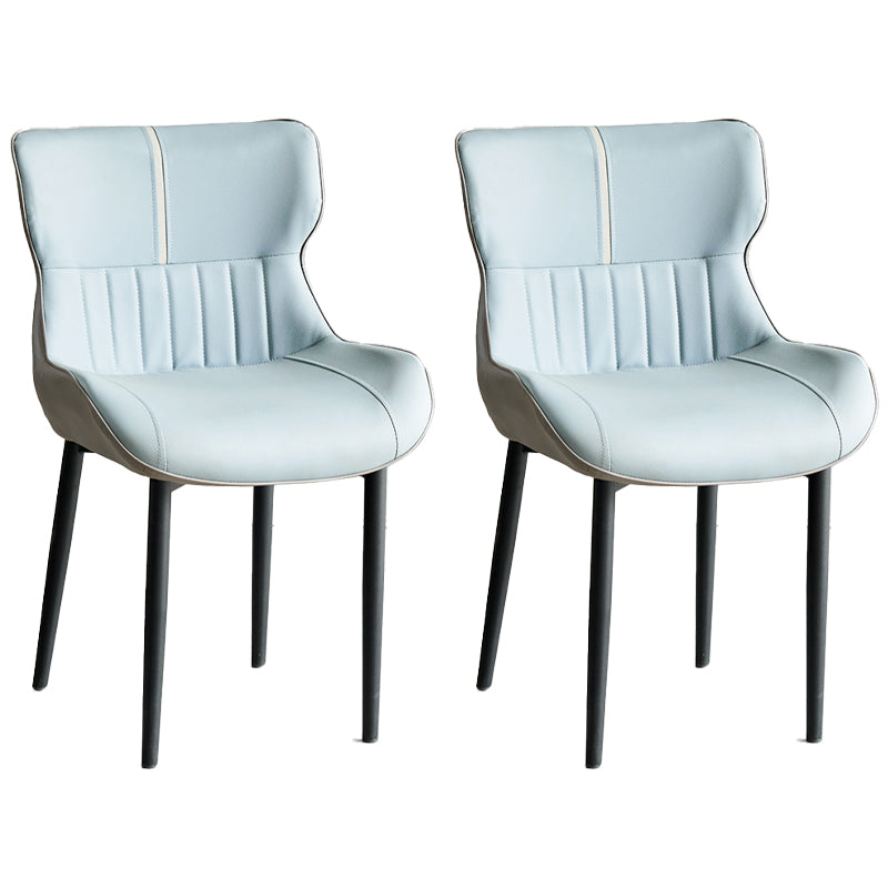 Fauteuils de salle à manger en cuir de Style minimaliste, chaise Parsons à oreilles pour la maison