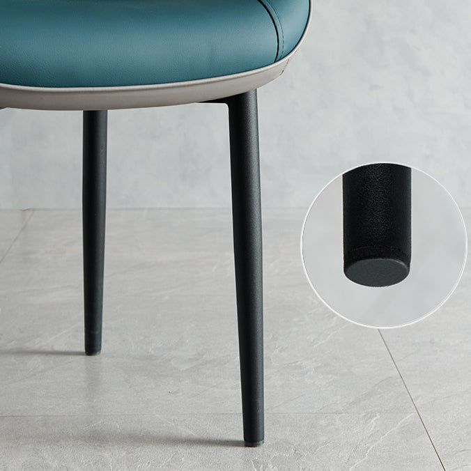 Fauteuils de salle à manger en cuir de Style minimaliste, chaise Parsons à oreilles pour la maison