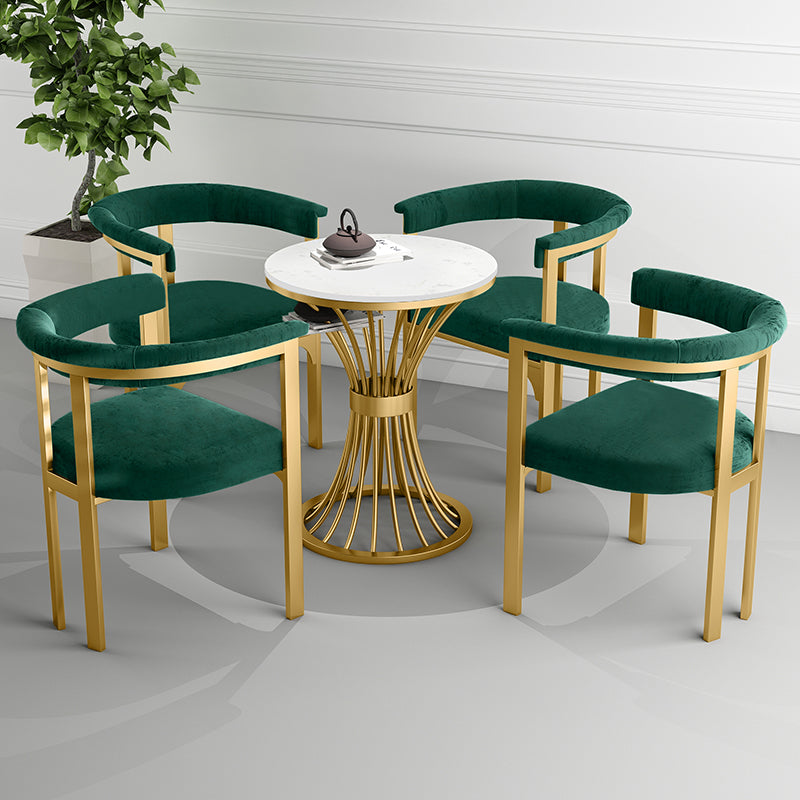 Chaises de salle à manger rembourrées sans accoudoirs de style scandinave (Ensemble de 2)