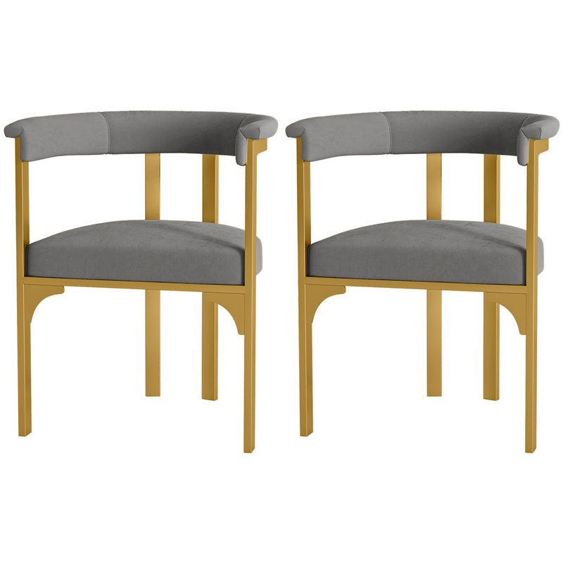 Chaises de salle à manger rembourrées sans accoudoirs de style scandinave (Ensemble de 2)