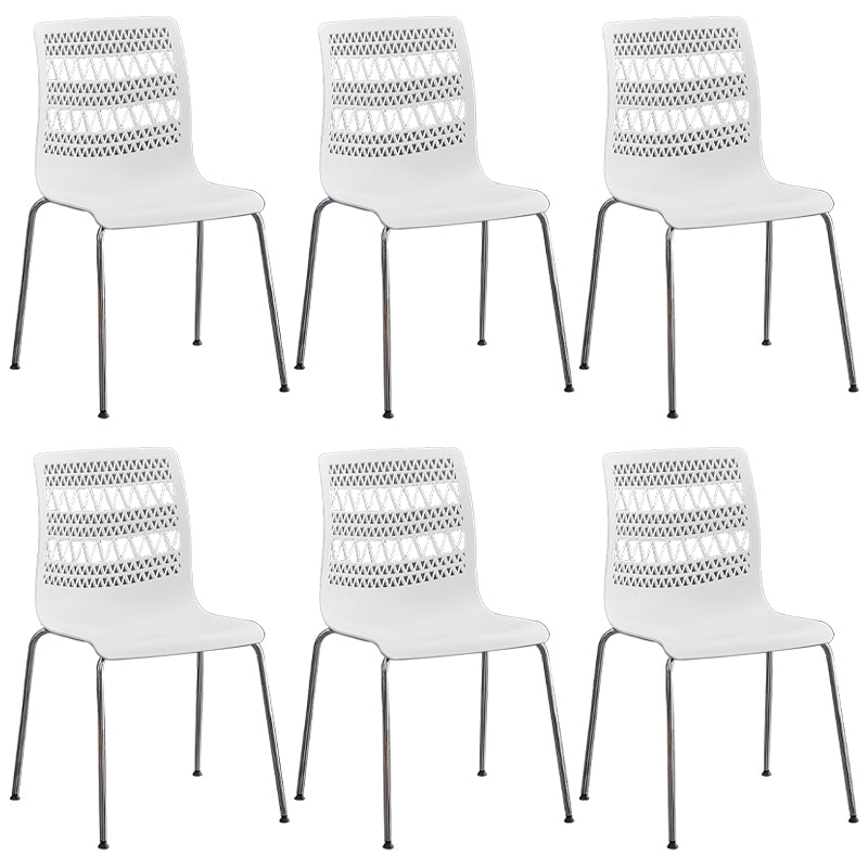 Sillas sin brazos apilables de estilo moderno, silla lateral con respaldo sólido