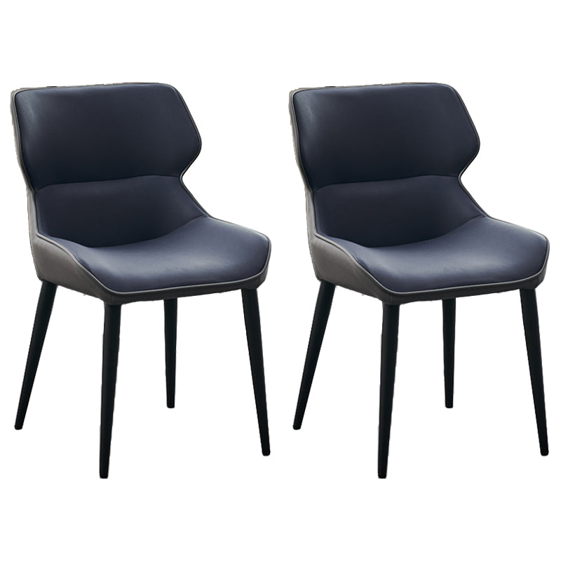 Chaises de salle à manger en cuir de style minimaliste Chaises d'appoint à oreilles Parsons (Ensemble de 2)