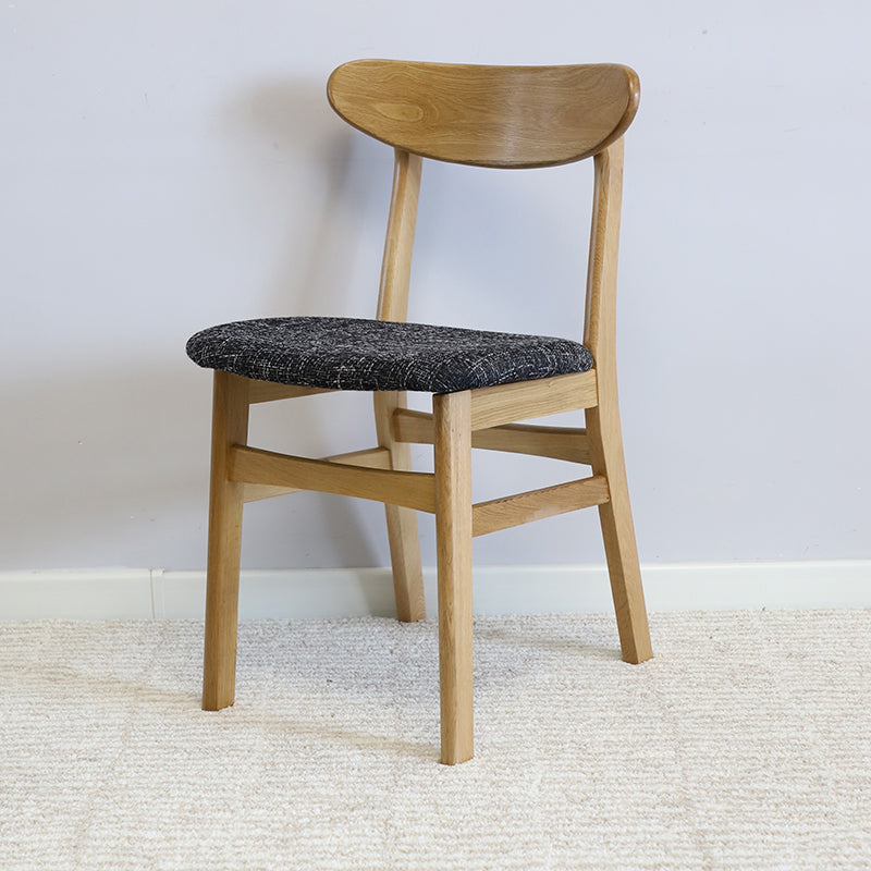 Contemporary Style Wood Side Dining Chairs Open Back Dining Armless Chairs