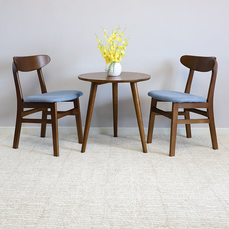 Contemporary Style Wood Side Dining Chairs Open Back Dining Armless Chairs