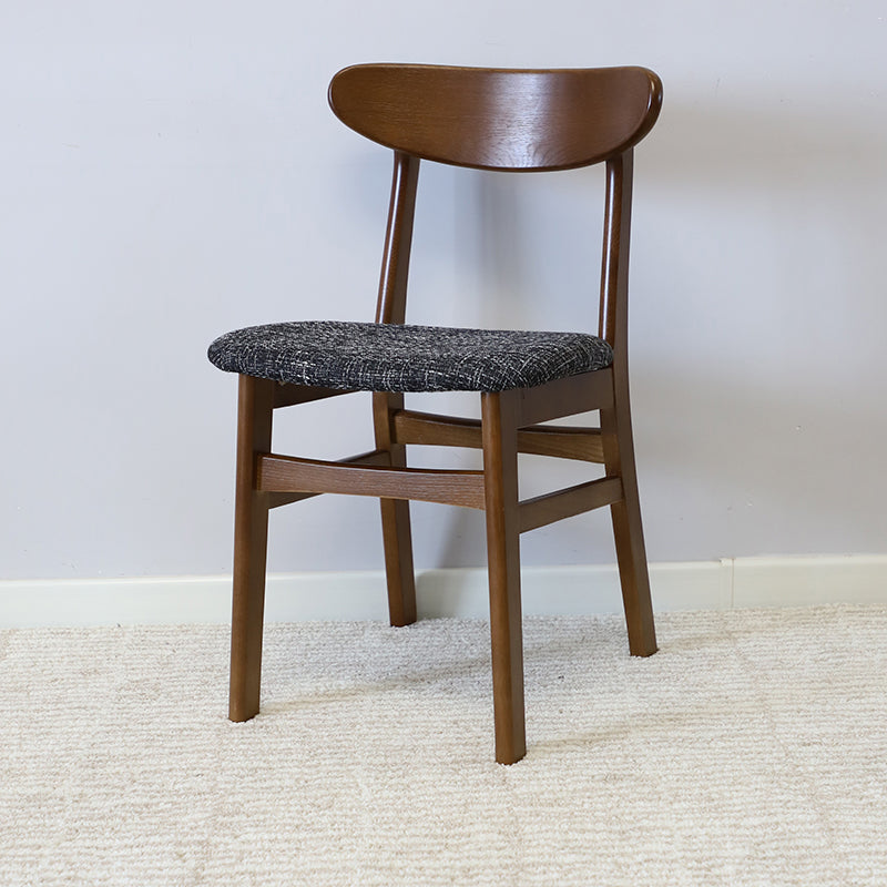 Contemporary Style Wood Side Dining Chairs Open Back Dining Armless Chairs