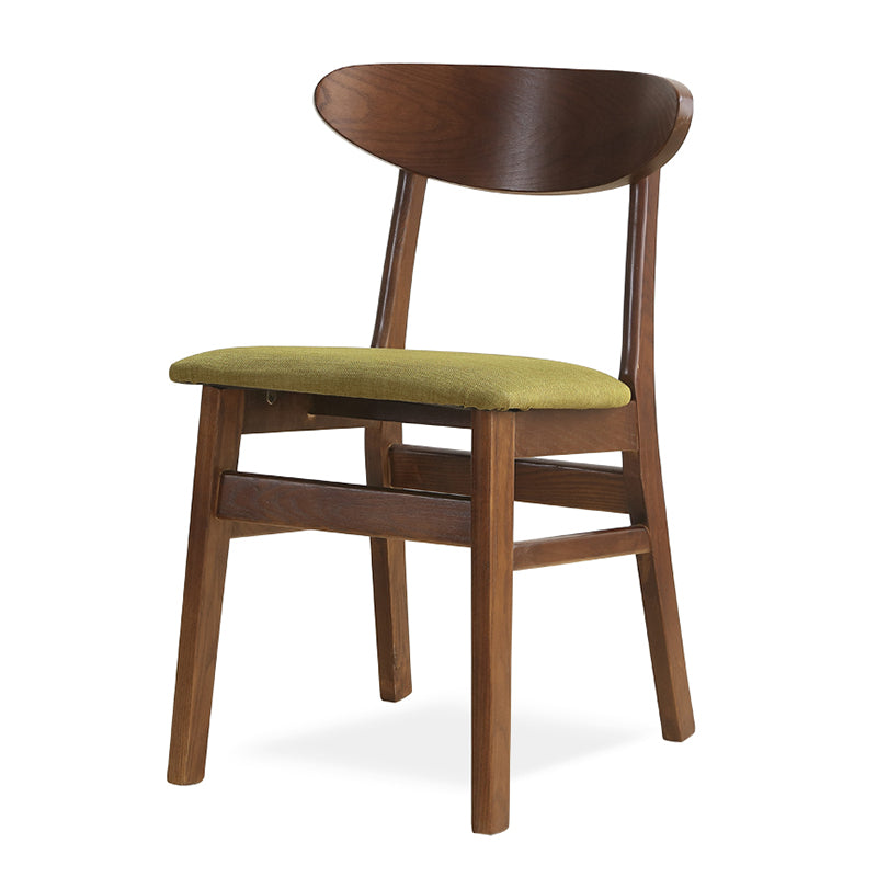 Contemporary Style Wood Side Dining Chairs Open Back Dining Armless Chairs