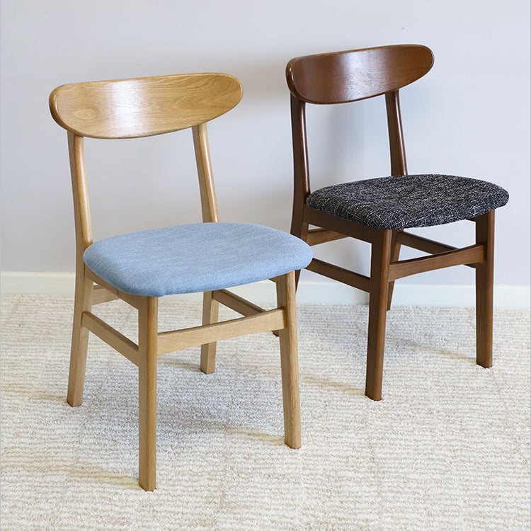 Contemporary Style Wood Side Dining Chairs Open Back Dining Armless Chairs