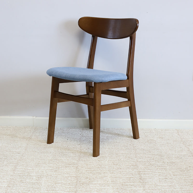 Contemporary Style Wood Side Dining Chairs Open Back Dining Armless Chairs