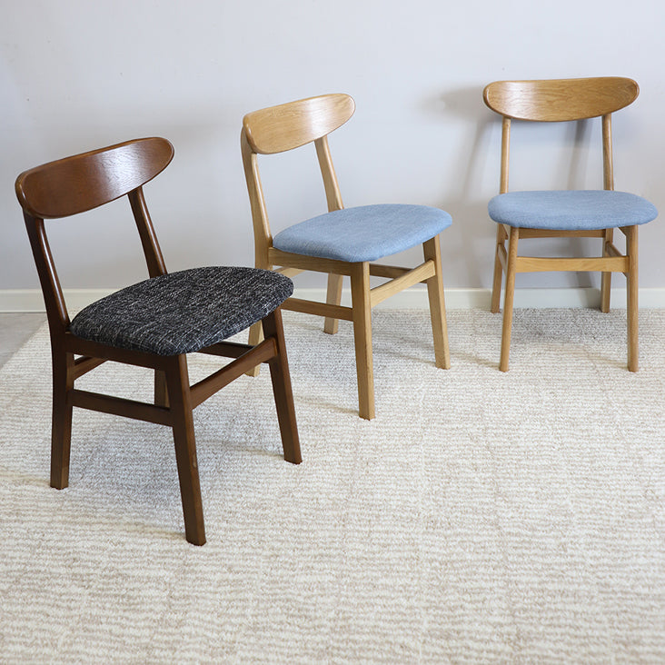 Contemporary Style Wood Side Dining Chairs Open Back Dining Armless Chairs