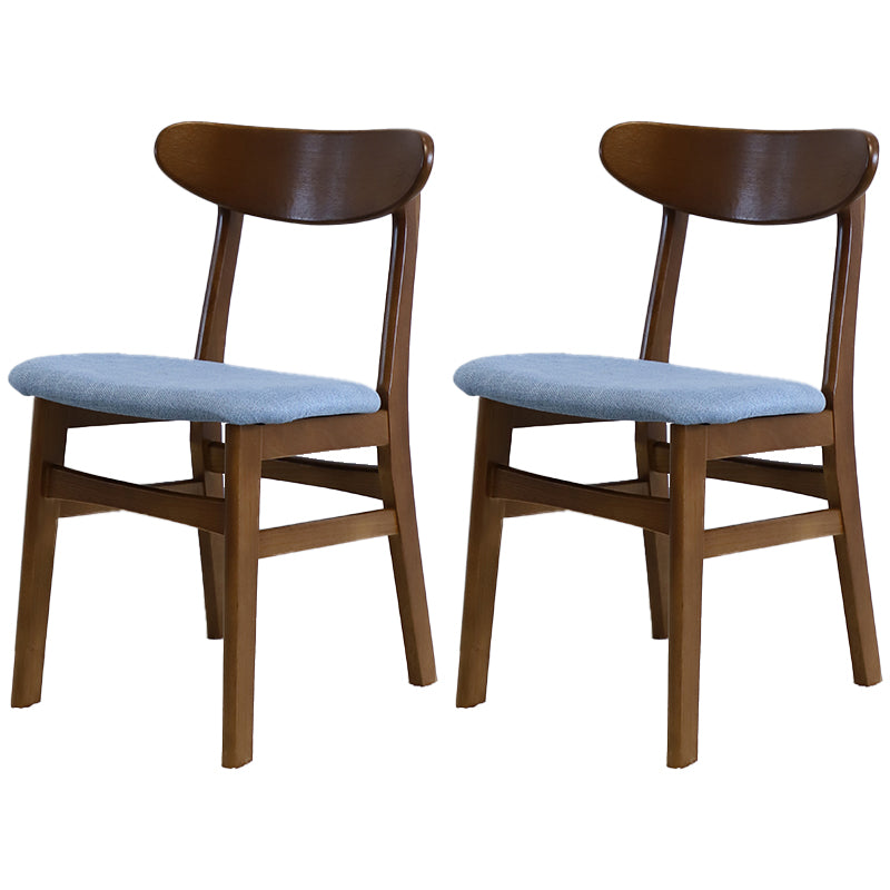 Contemporary Style Wood Side Dining Chairs Open Back Dining Armless Chairs
