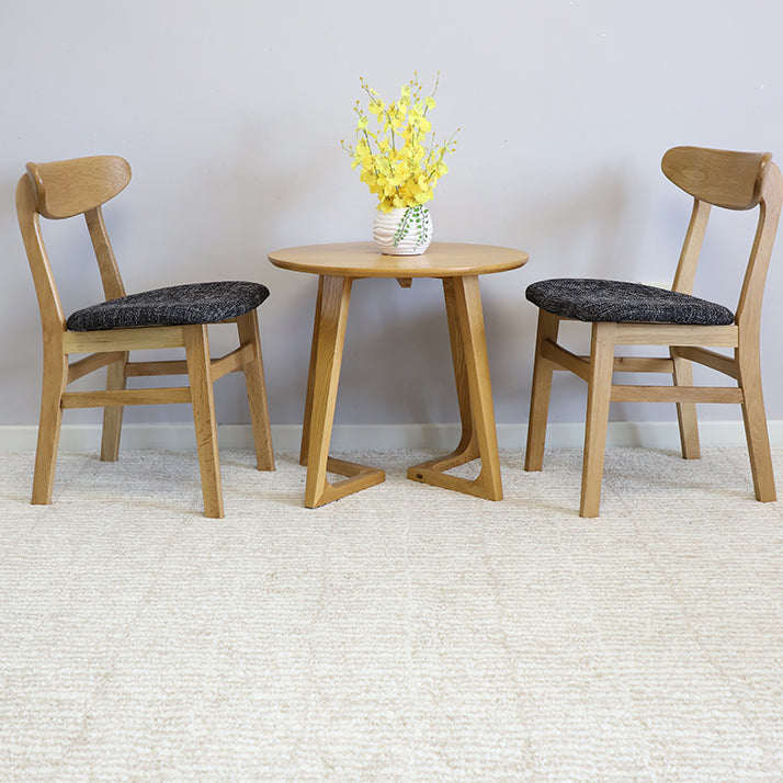 Contemporary Style Wood Side Dining Chairs Open Back Dining Armless Chairs
