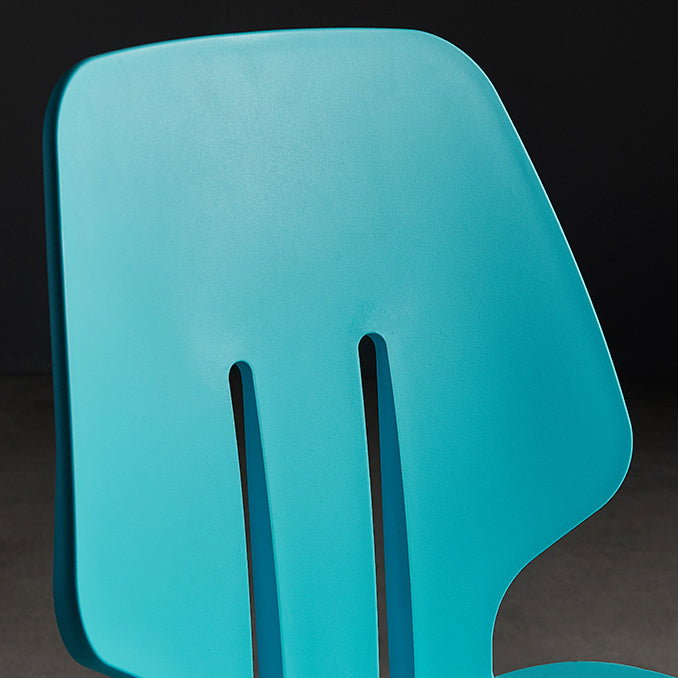 Chaises de salle à manger scandinaves sans accoudoirs Chaises d'appoint en plastique (Ensemble de 4)