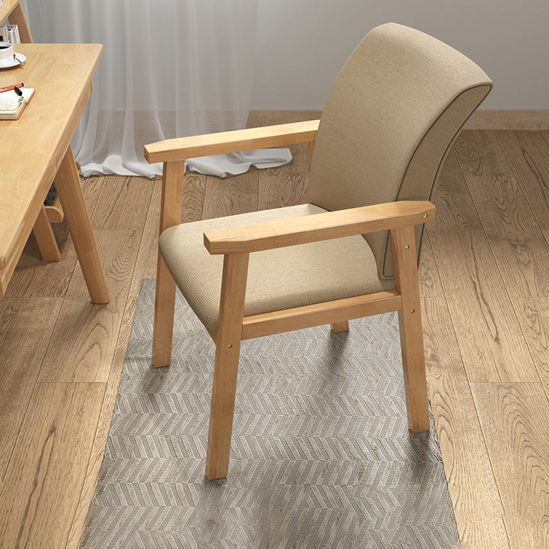 Poltrona da pranzo in lino in stile moderno, poltrona imbottita con schienale singolo solido