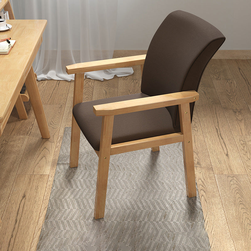 Poltrona da pranzo in lino in stile moderno, poltrona imbottita con schienale singolo solido