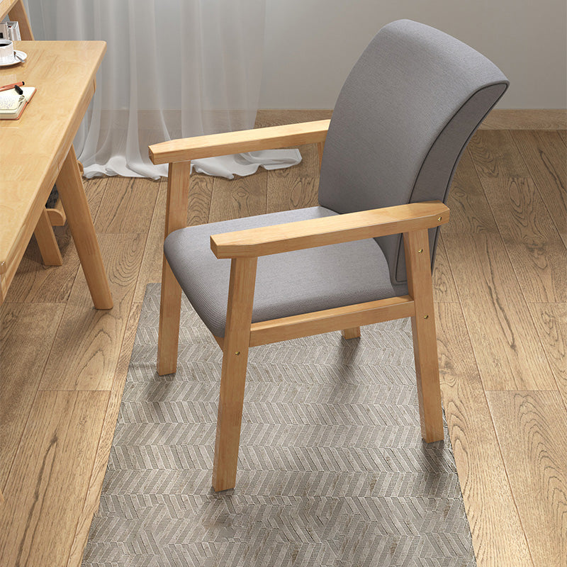 Poltrona da pranzo in lino in stile moderno, poltrona imbottita con schienale singolo solido