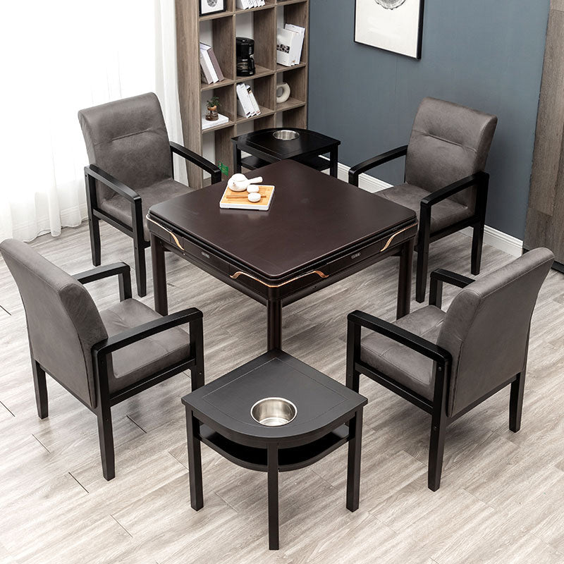 Sillas de comedor tapizadas de estilo minimalista, sillas laterales con respaldo sólido (juego de 4)