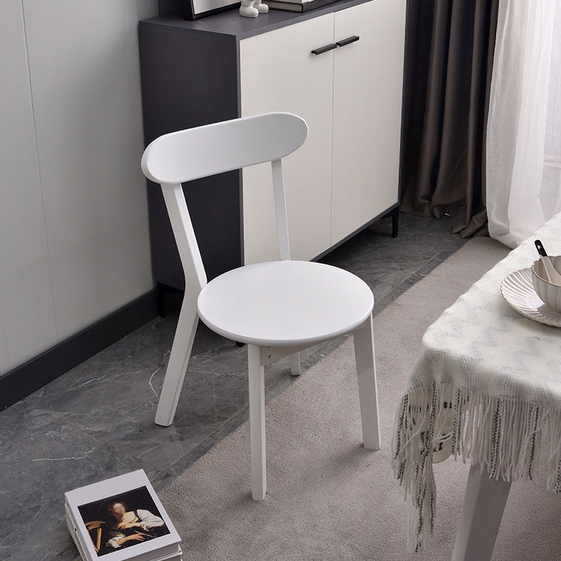 Chaises de salle à manger d'appoint en bois de style scandinave (Ensemble de 2)