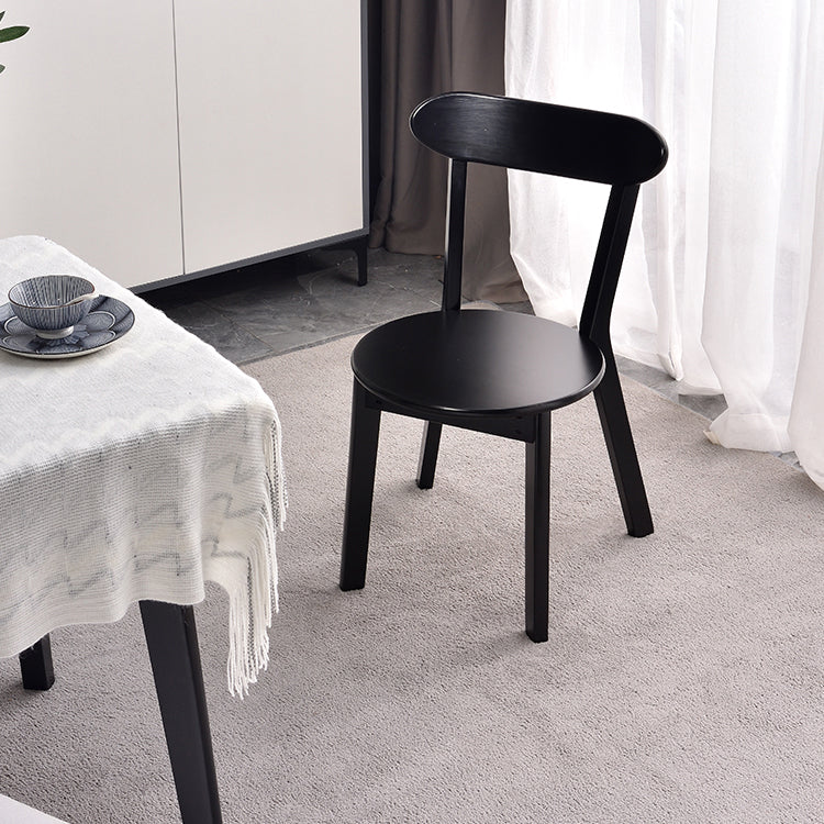 Chaises de salle à manger d'appoint en bois de style scandinave (Ensemble de 2)